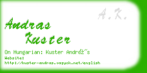 andras kuster business card